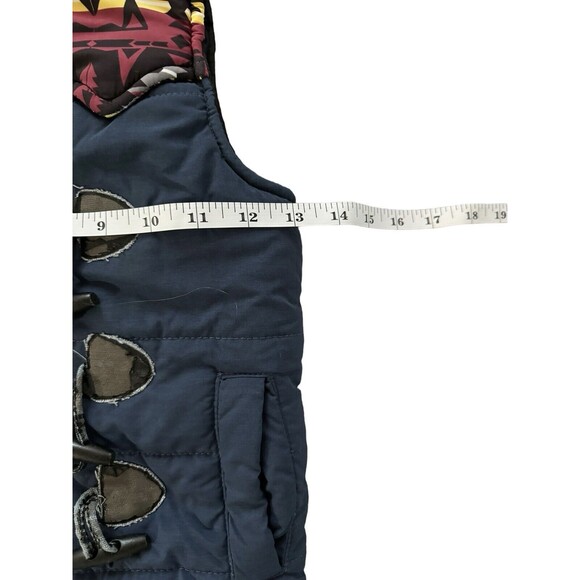Nordstrom soveriegn code 4T Southwestern aztec Tribal distressed puffer vest - Picture 3 of 3